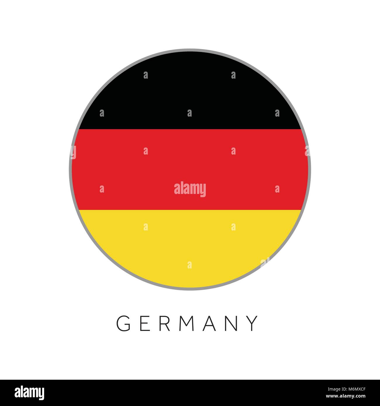 Germany flag round circle vector icon Stock Vector