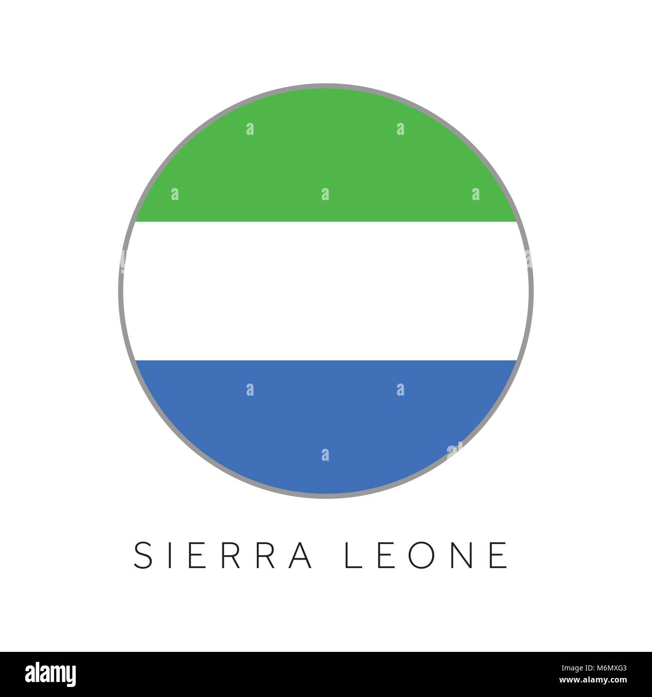 Sierra Leone flag round circle vector icon Stock Vector Image & Art - Alamy