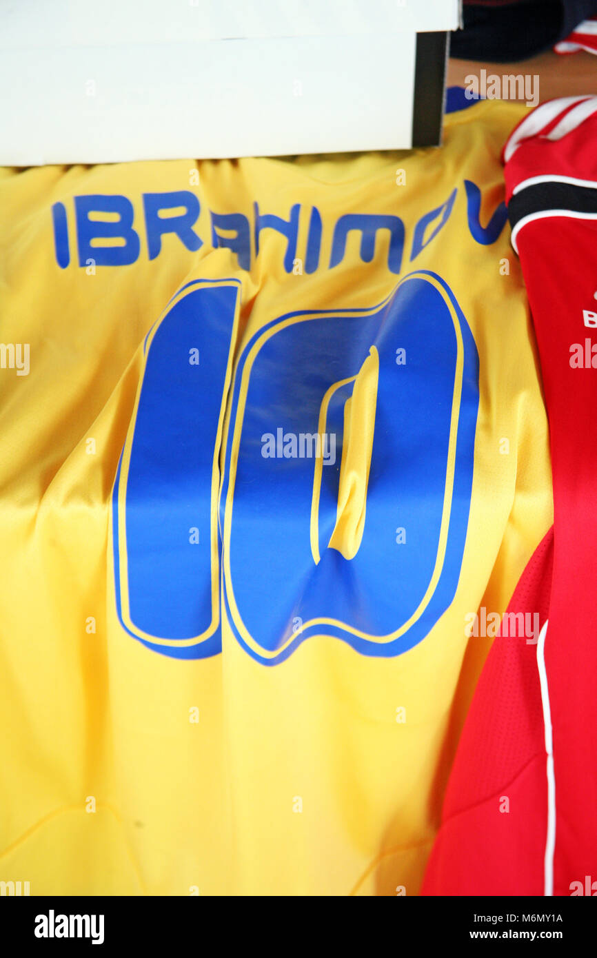 Ibrahimovic original  football jersey from deceased Franciscan Vrancic's collection,Croatia Stock Photo