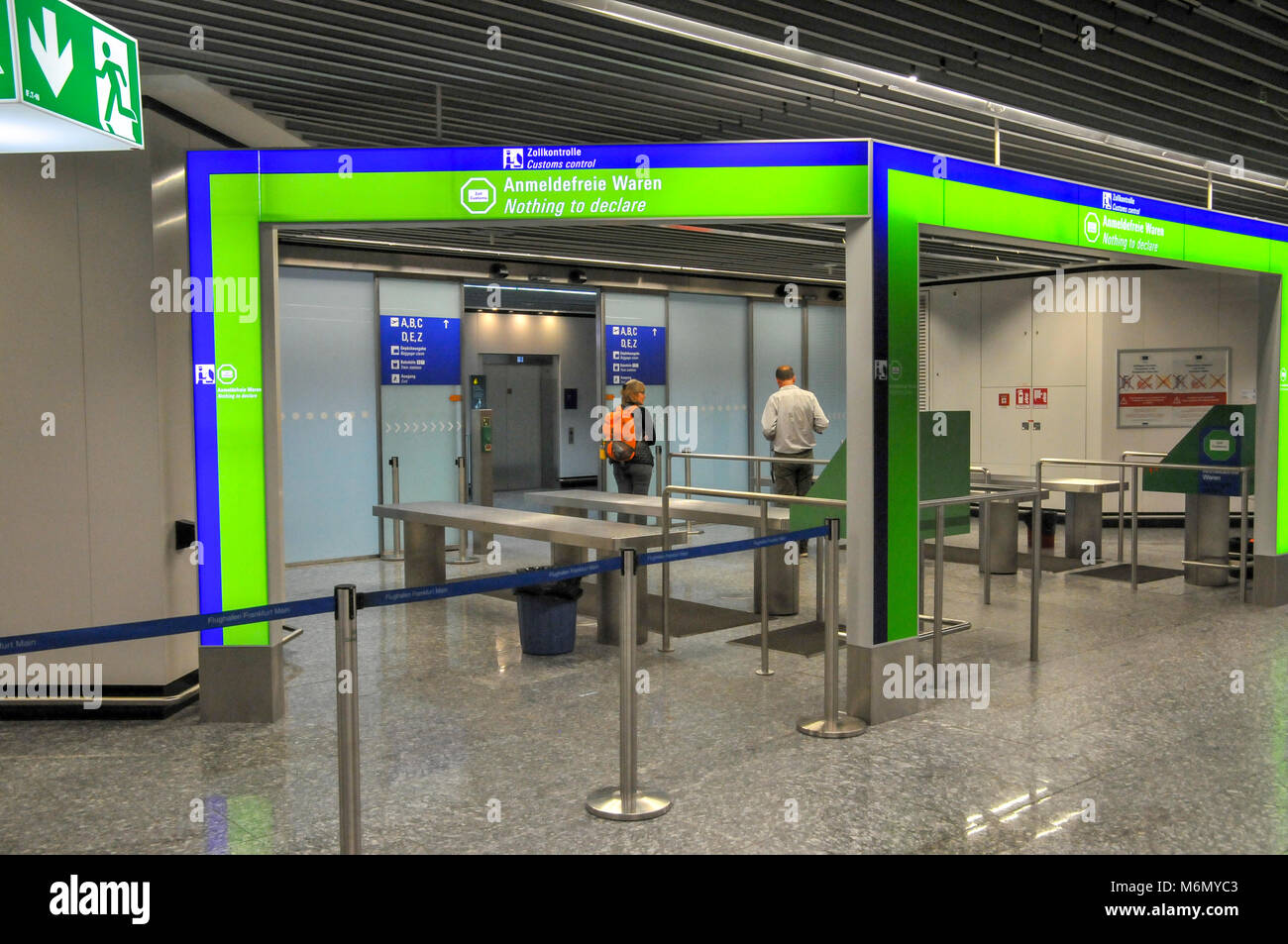 Frankfurt airport customs station Stock Photo