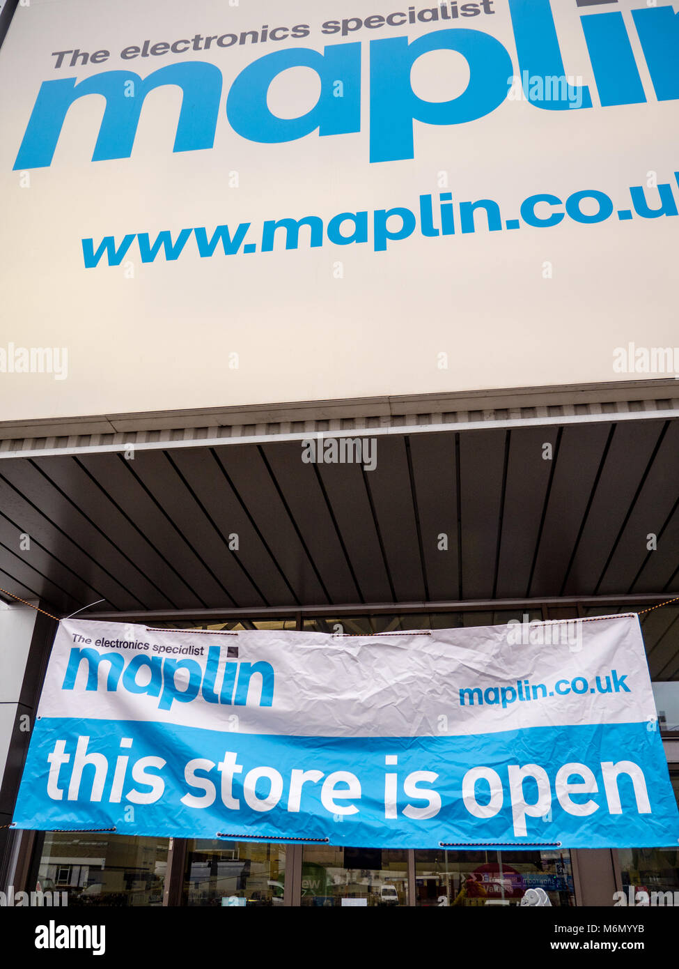 Maplin Electronic Store, Reading, Berkshire, England. Stock Photo