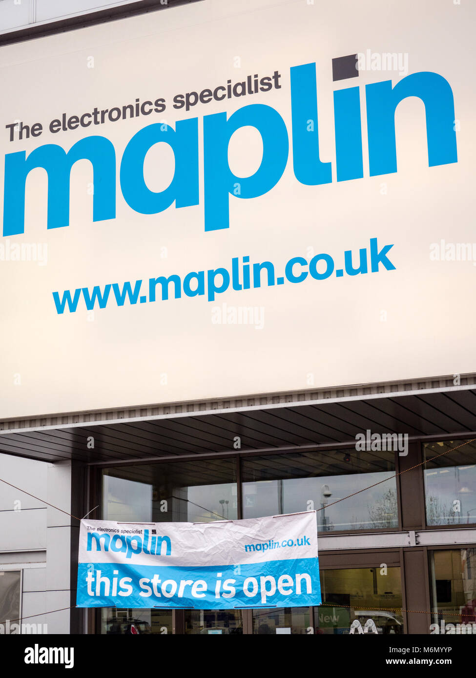 Maplin Electronic Store, Reading, Berkshire, England. Stock Photo