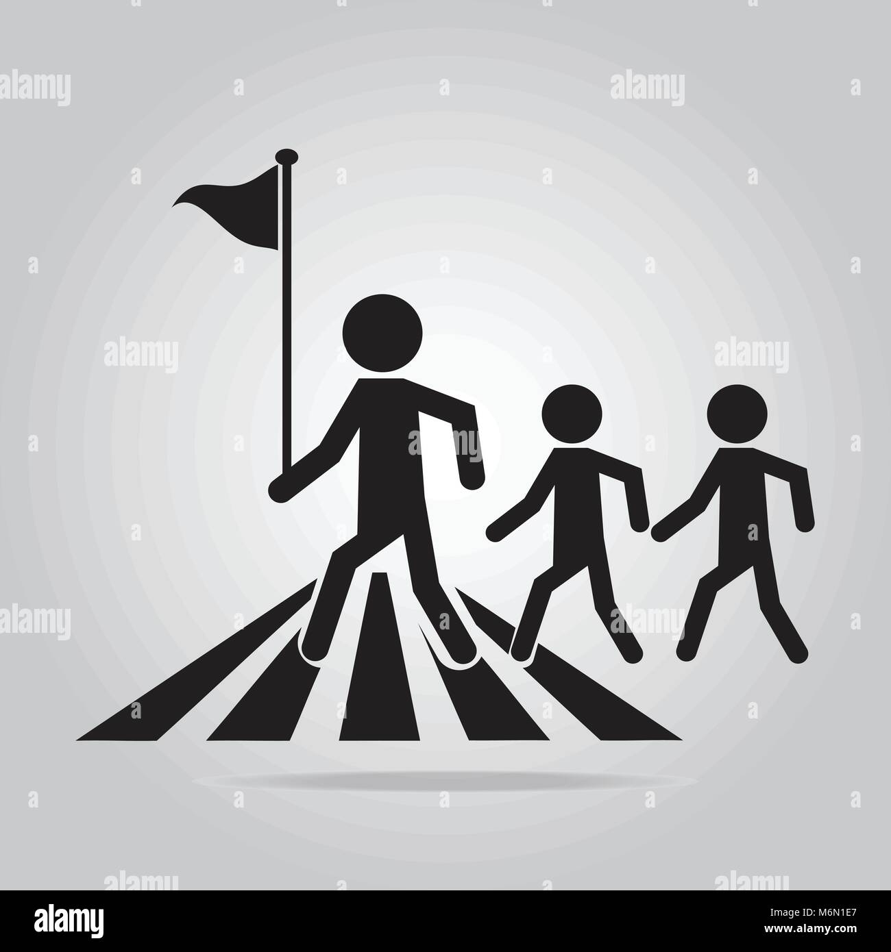 Pedestrian Crossing Road Sign Vector Illustration Stock