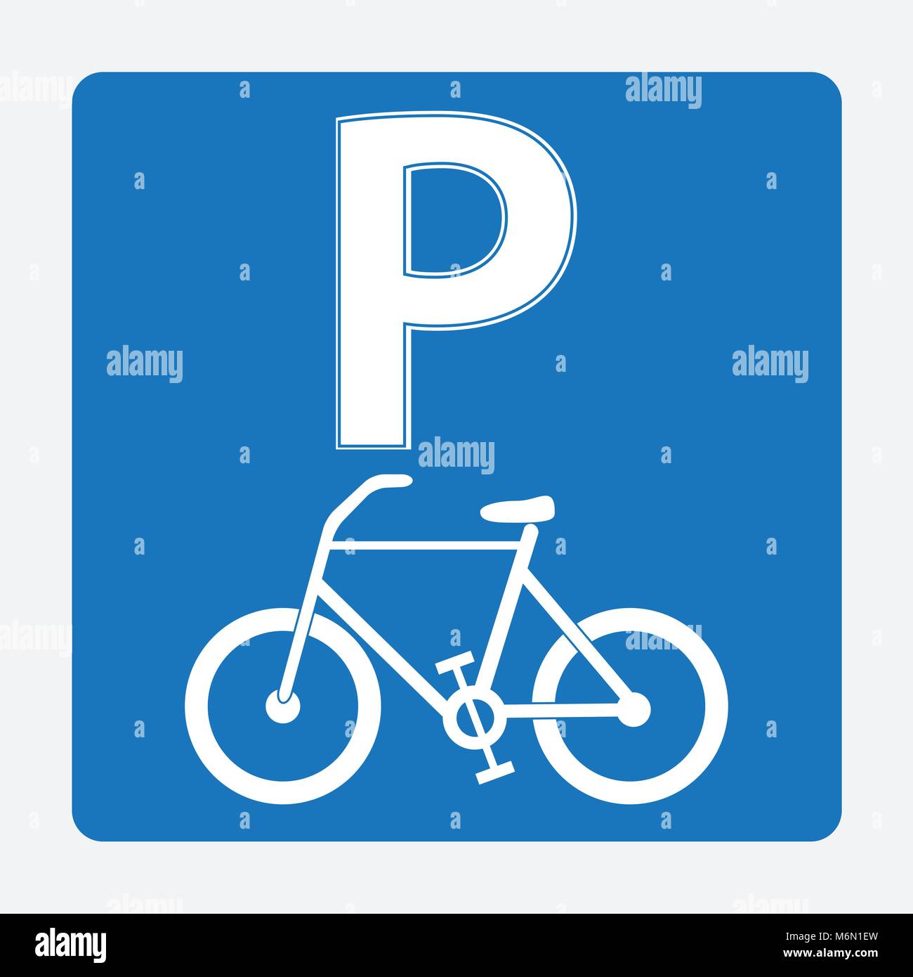 Bicycle parking sign illustration Stock Vector Image & Art - Alamy