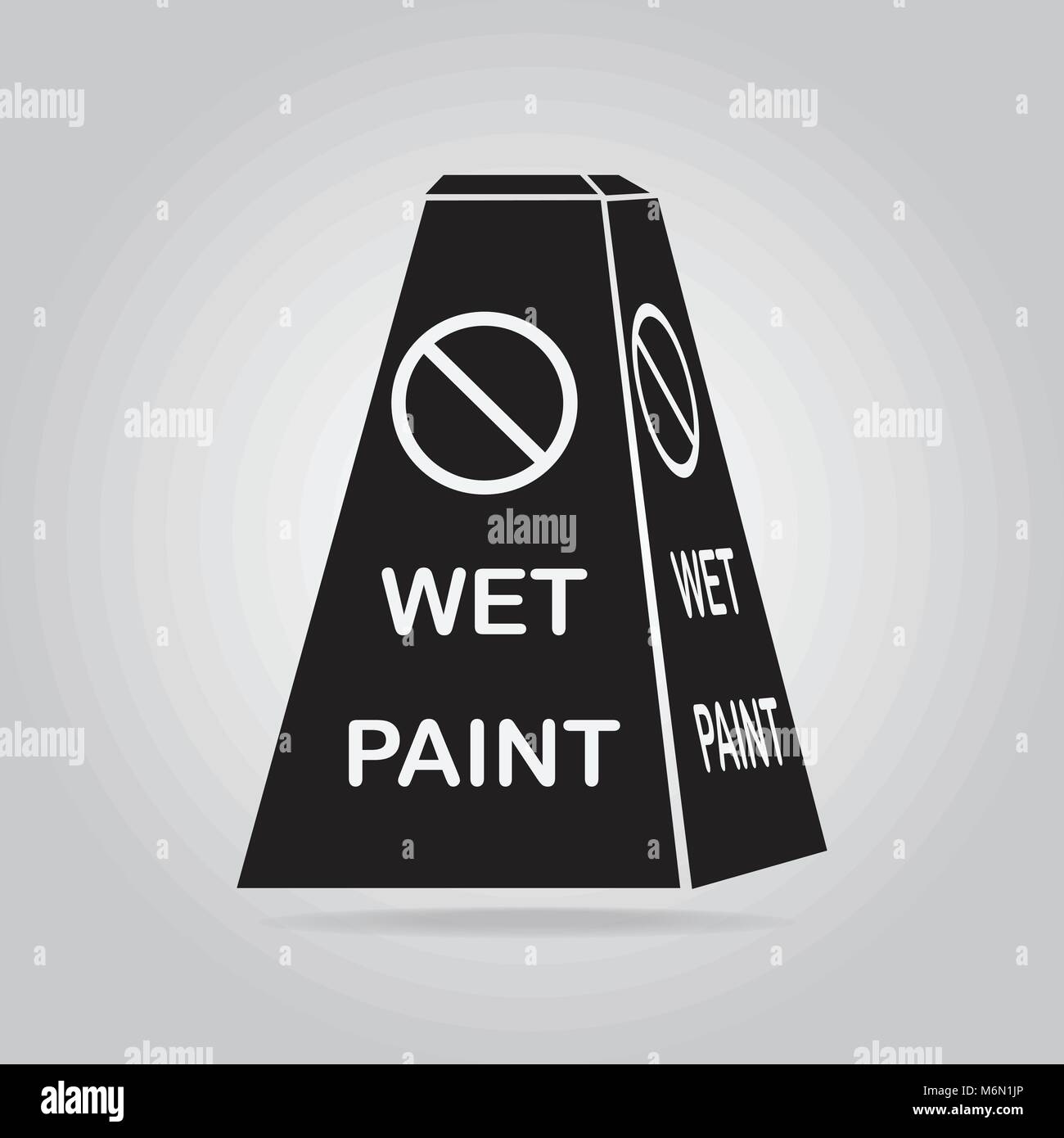 Wet paint sign, icon vector illustration Stock Vector Image & Art Alamy