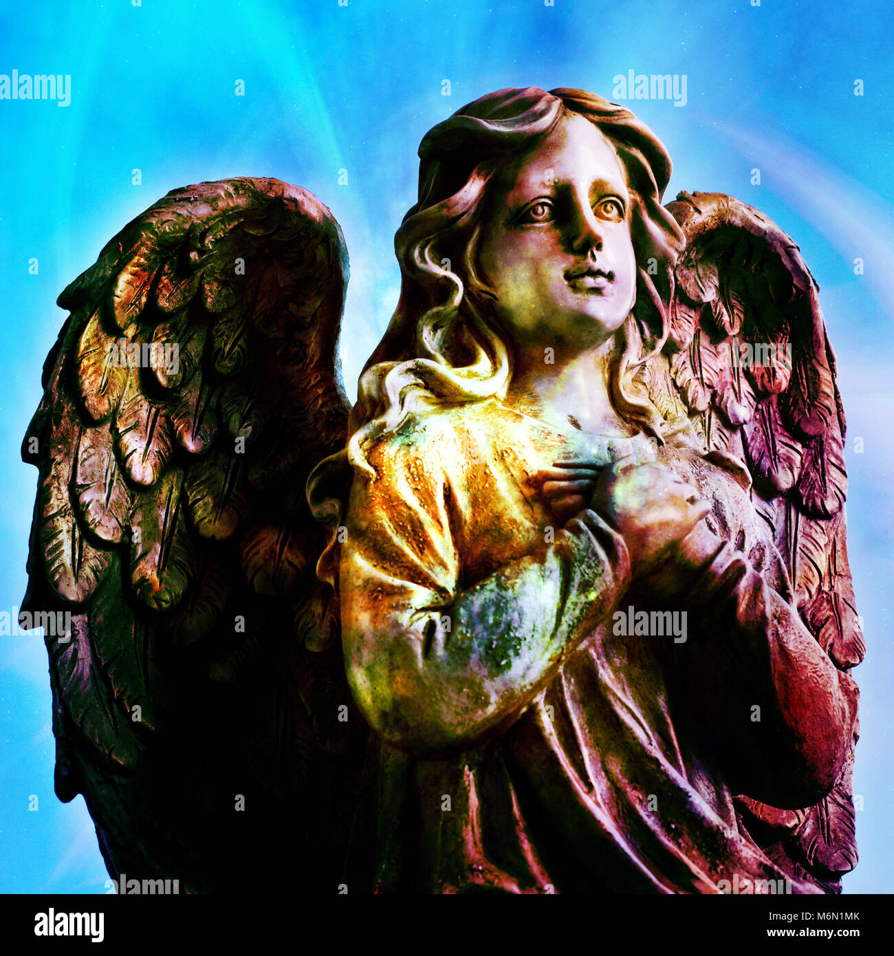 angel statue praying Stock Photo Alamy