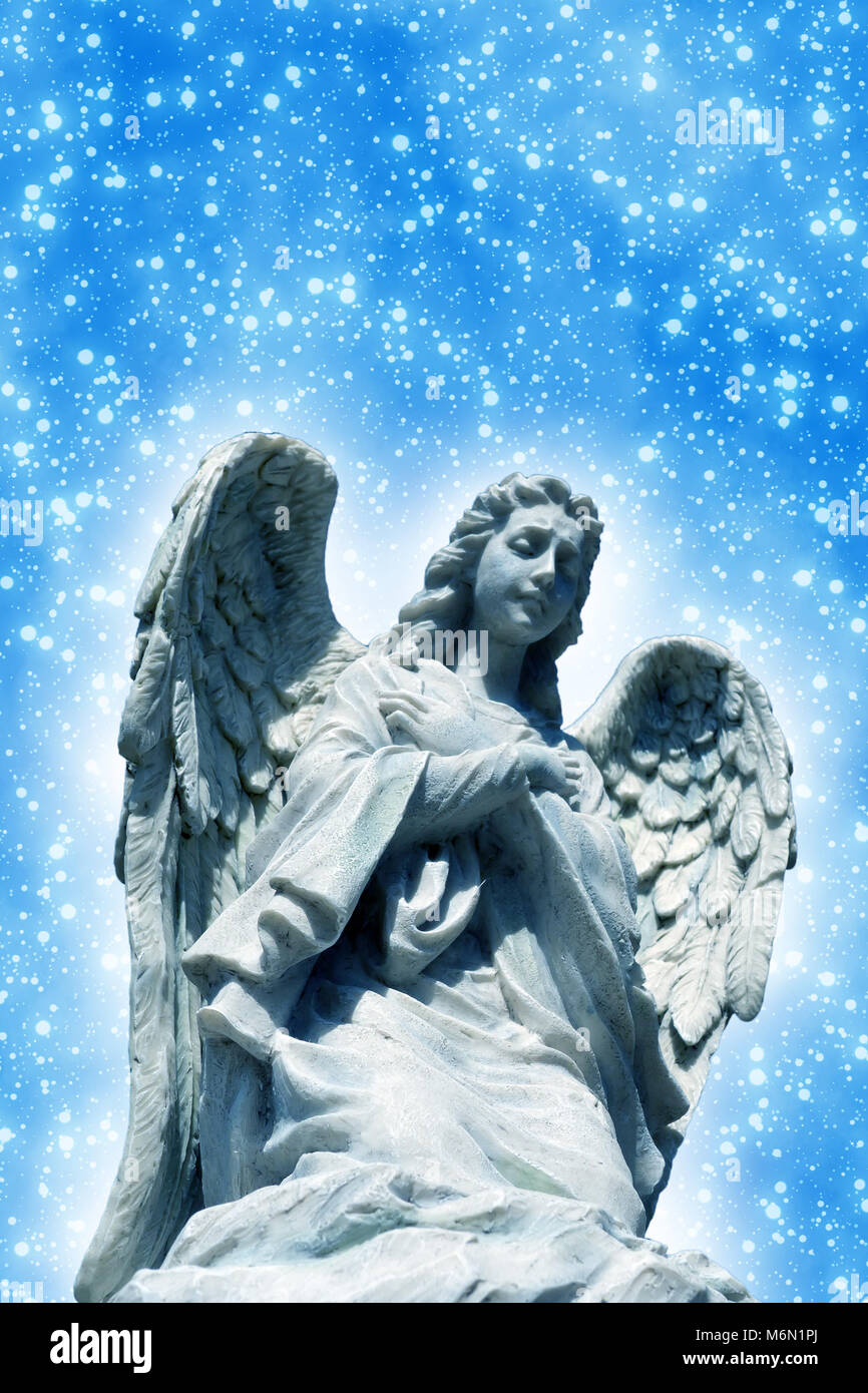 angel statue praying Stock Photo Alamy