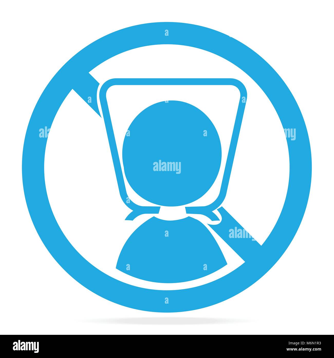 Warning sign with plastic bag icon. To avoid danger from suffocation from babies and children sign. Vector illustration Stock Vector