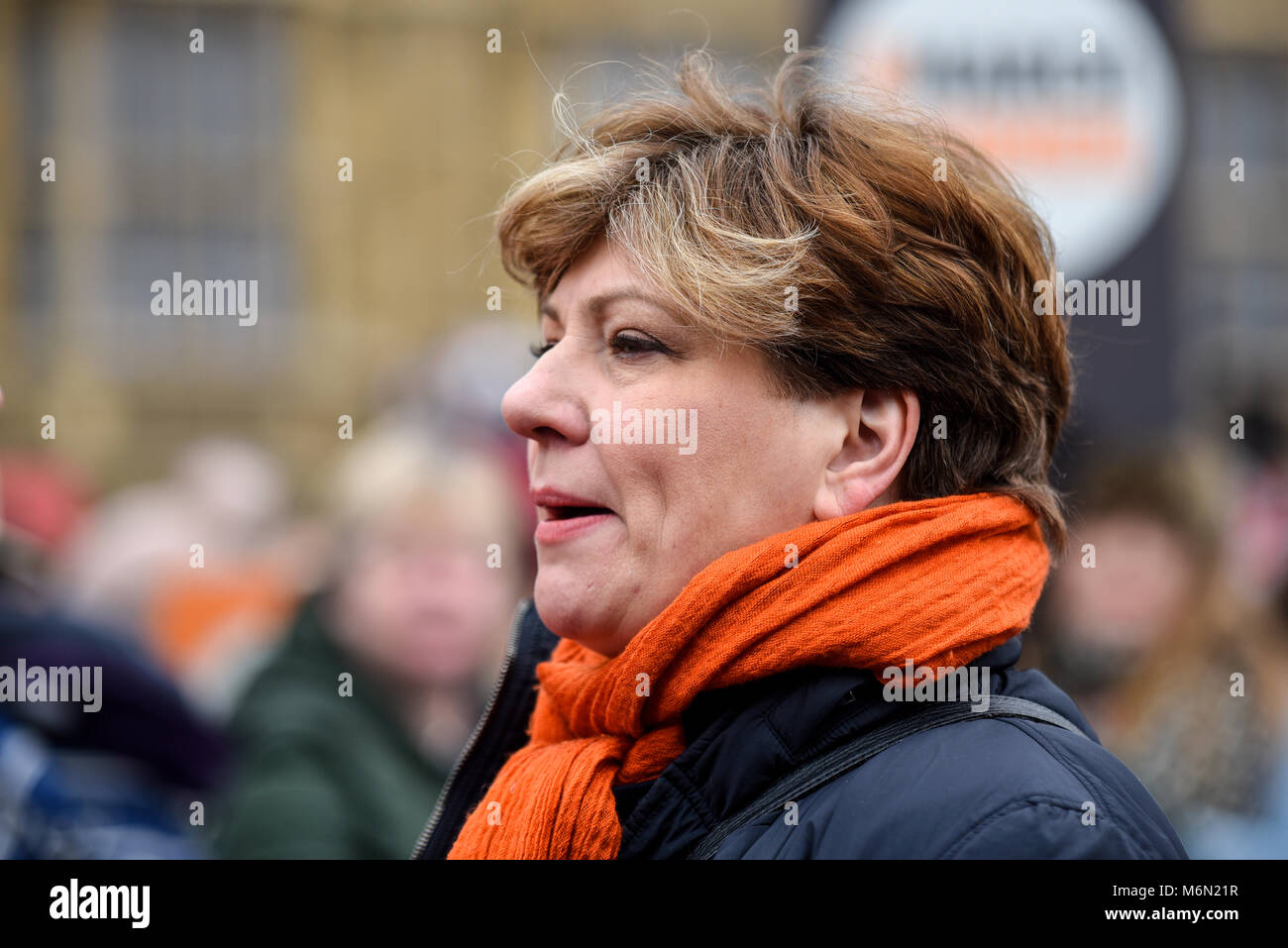 Emily Thornberry MP at the March 4 Women equality protest organised by Care International in London Stock Photo