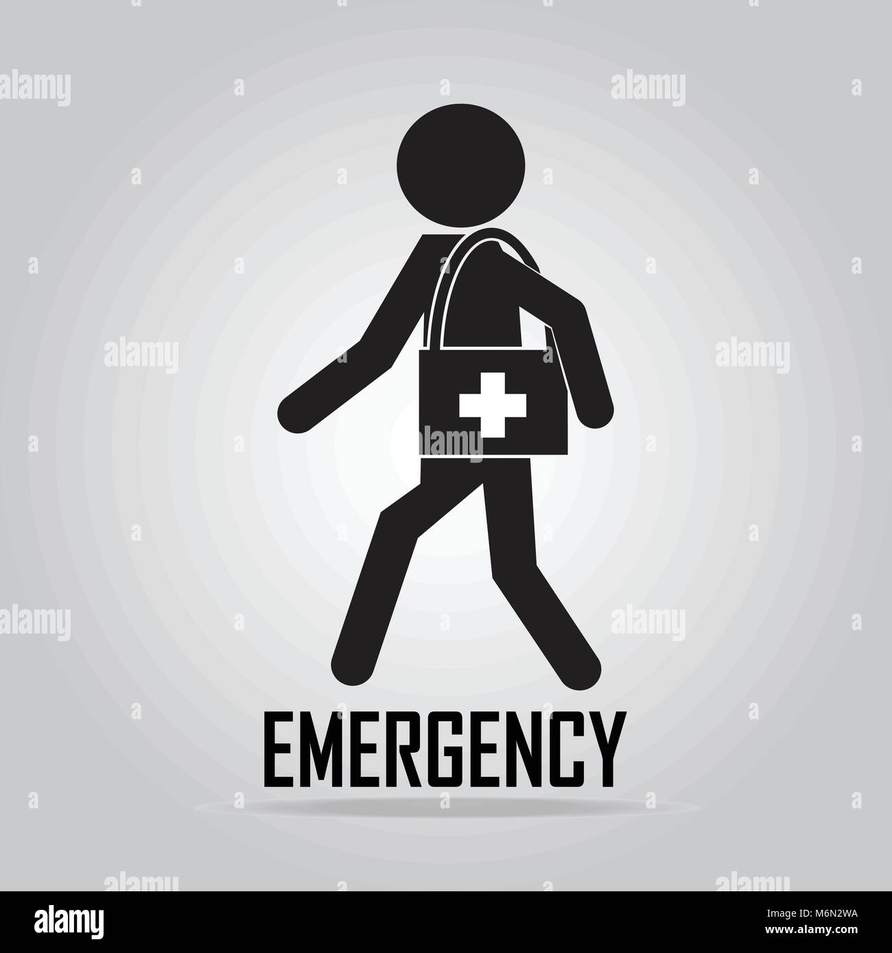 Emergency medical services concept, Rescue icon vector illustration ...