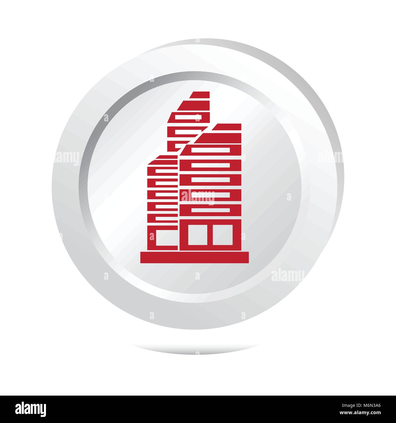 Office Building button icon vector illustration Stock Vector Image ...