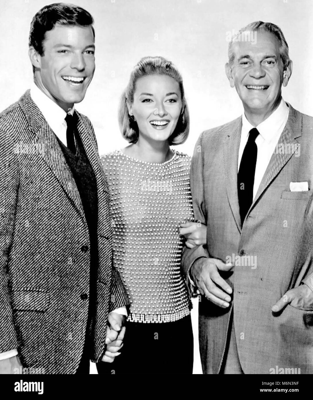 DR KILDARE NBC TV series 1961-1966. Publicity photo from, the episode 'Rome Will Never Leave You' with from left Richard Chamber;ain, Daniela Bianchi, Raymond Massey Stock Photo