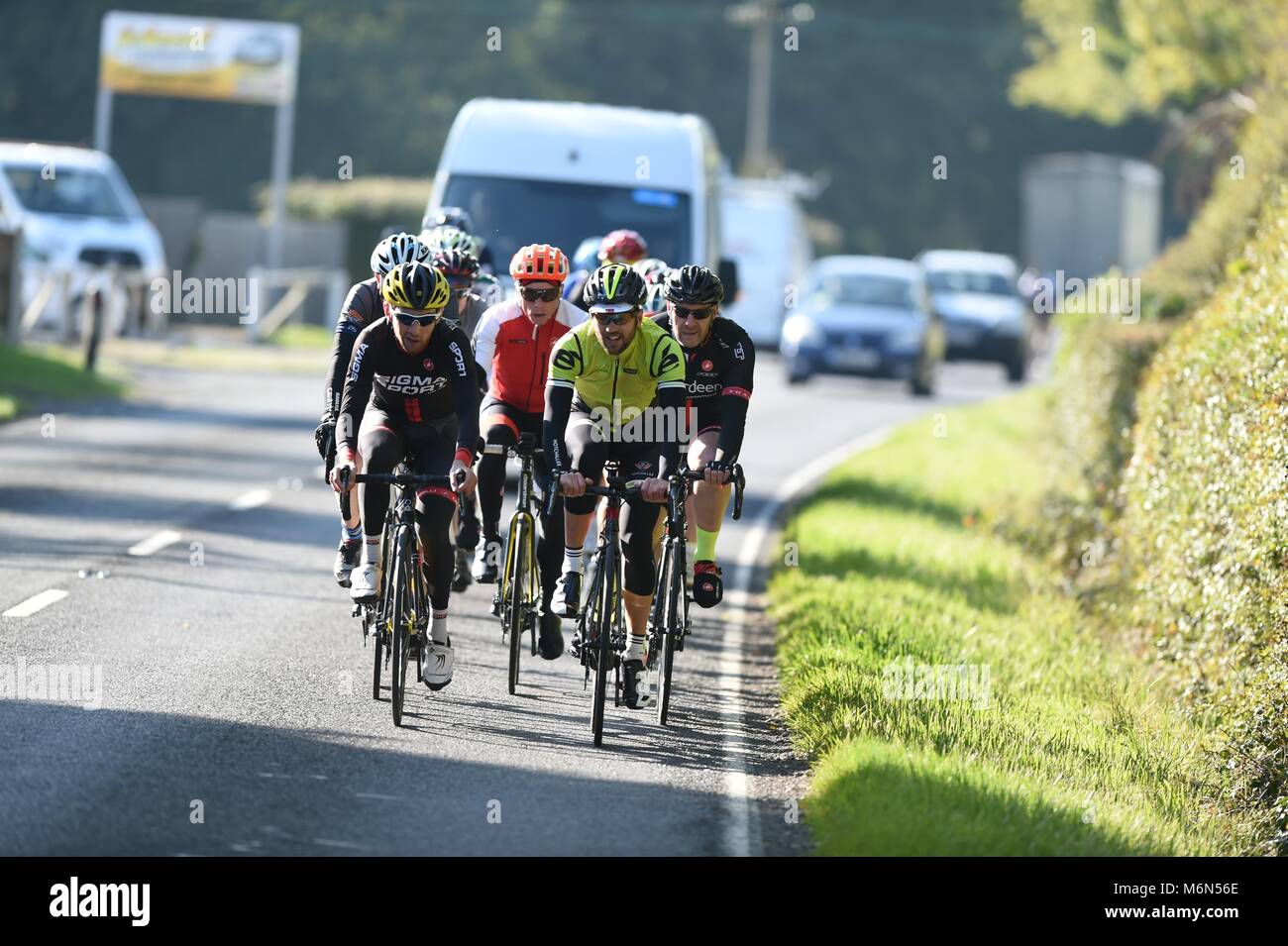 Multi Rider Bicycle Marathon Bike ride, Multiple riders in countryside Stock Photo - Alamy