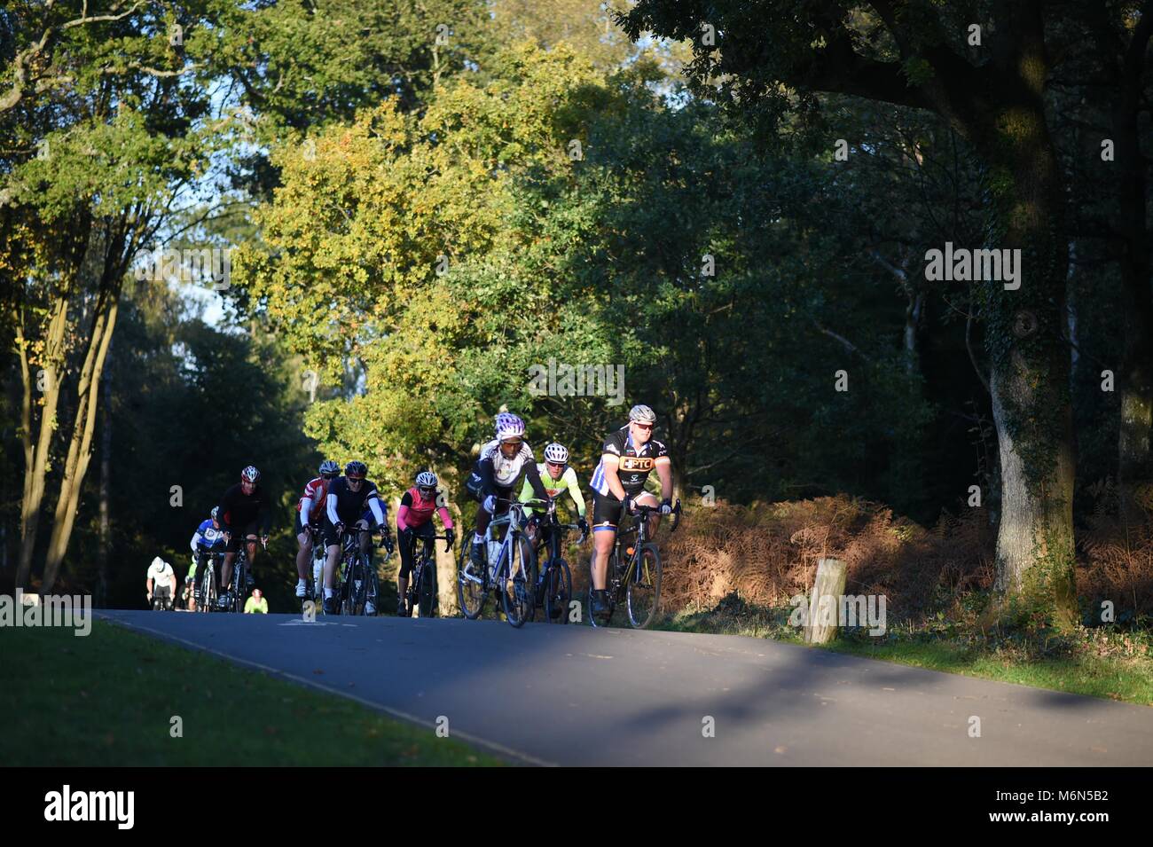 Marathon Bike ride, Multiple riders in countryside Stock Photo - Alamy