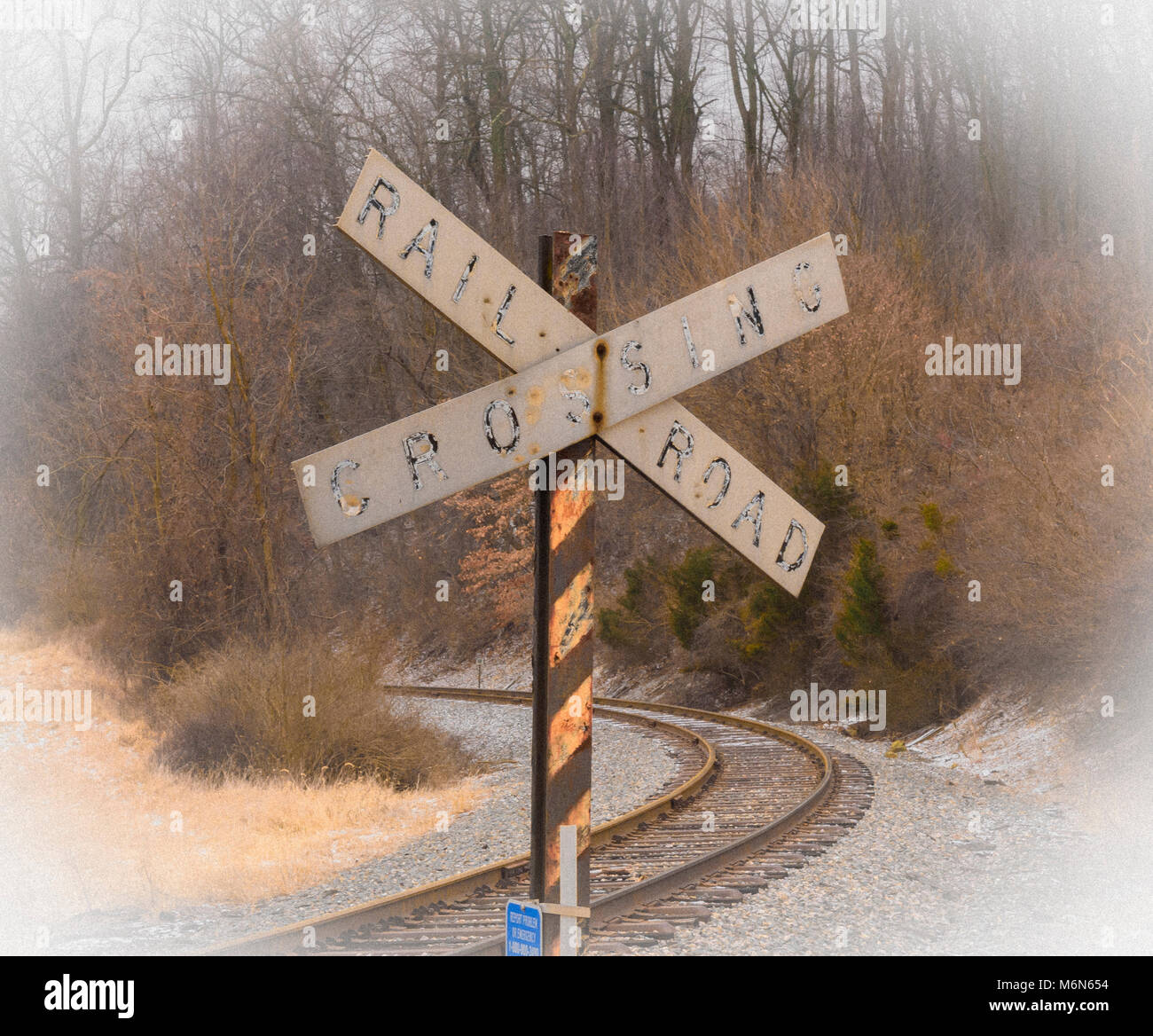 W10-3 Parallel Railroad Crossing (side road) Sign