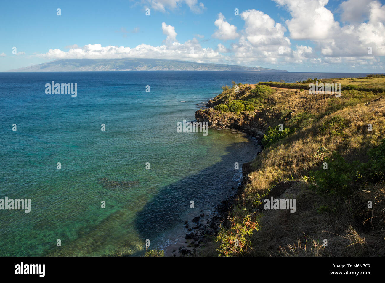 Na Pali Coast by Helicopter - Kauai, Hawaii Stock Photo
