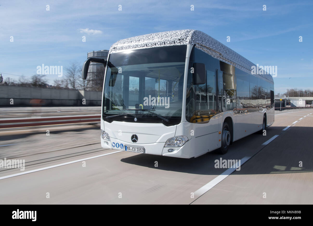 05 March 2018 Germany Stuttgart The electric city bus Mercedes