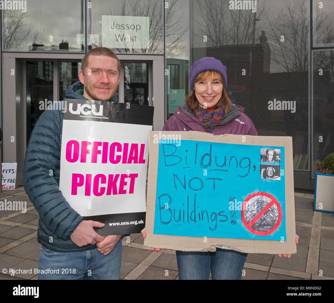 Sheffield, UK, 5th March 2018. University of Sheffield from the German
