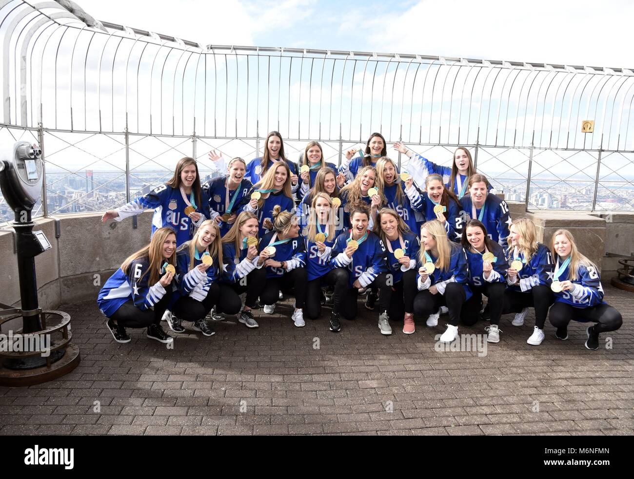 New York, NY, USA. 5th Mar, 2018. Brianna Decker, Kacey Bellamy, Meghan