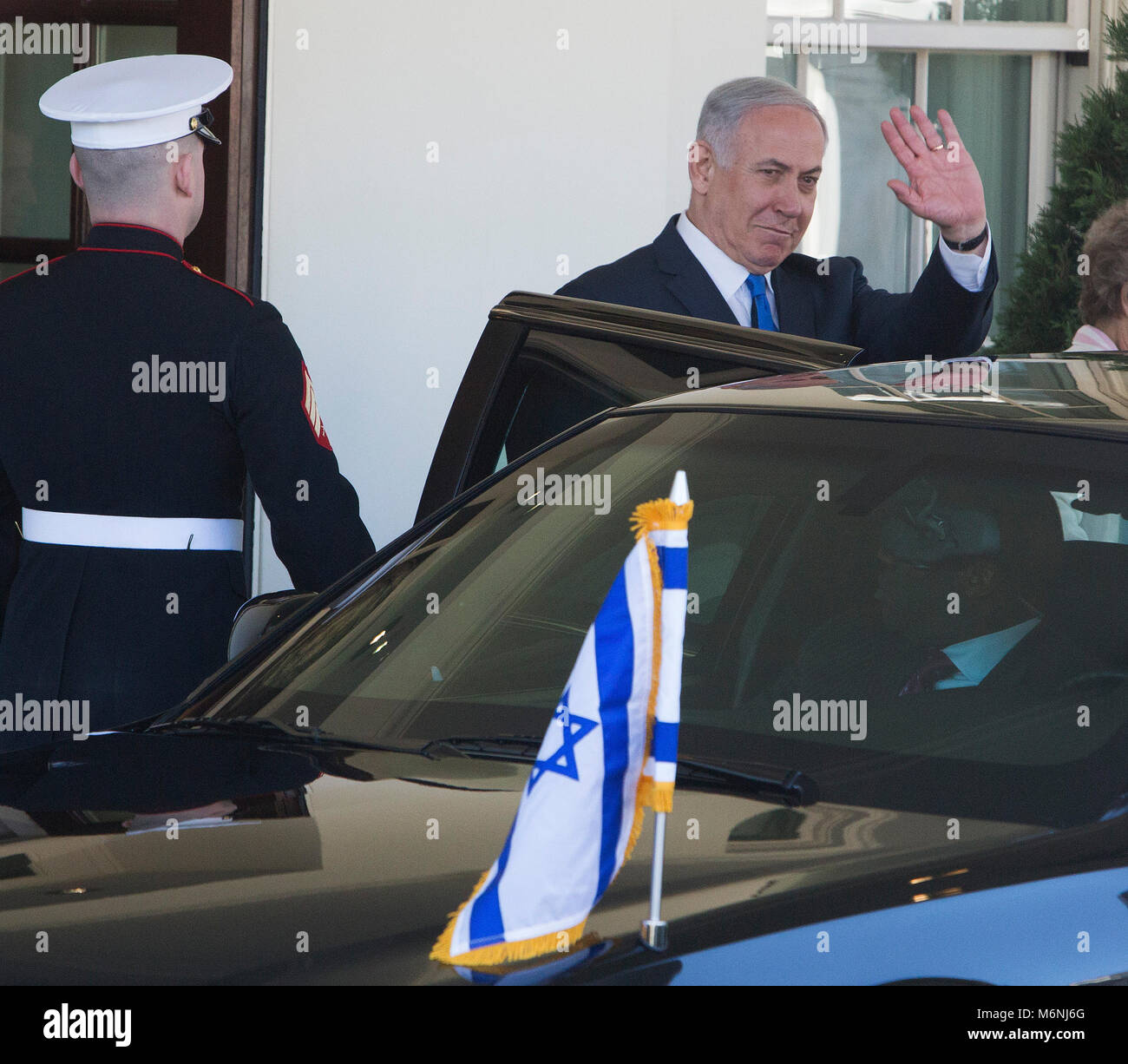 Israel's Prime Minister Benjamin Netanyahu departs from The White House in Washington, DC, March 5, 2018 after holding meeting with U.S. President Trump. Credit: Chris Kleponis / CNP /MediaPunch Stock Photo