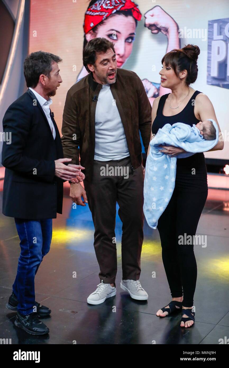 Madrid, Spain. 5th March, 2018. Pilar Rubio during the spanish TV Show, El  Hormiguero, presented by Pablo Motos with Javier Bardem on Tres60 Studio,  Antena 3, Madrid, Spain, at Mar 5th 2018.