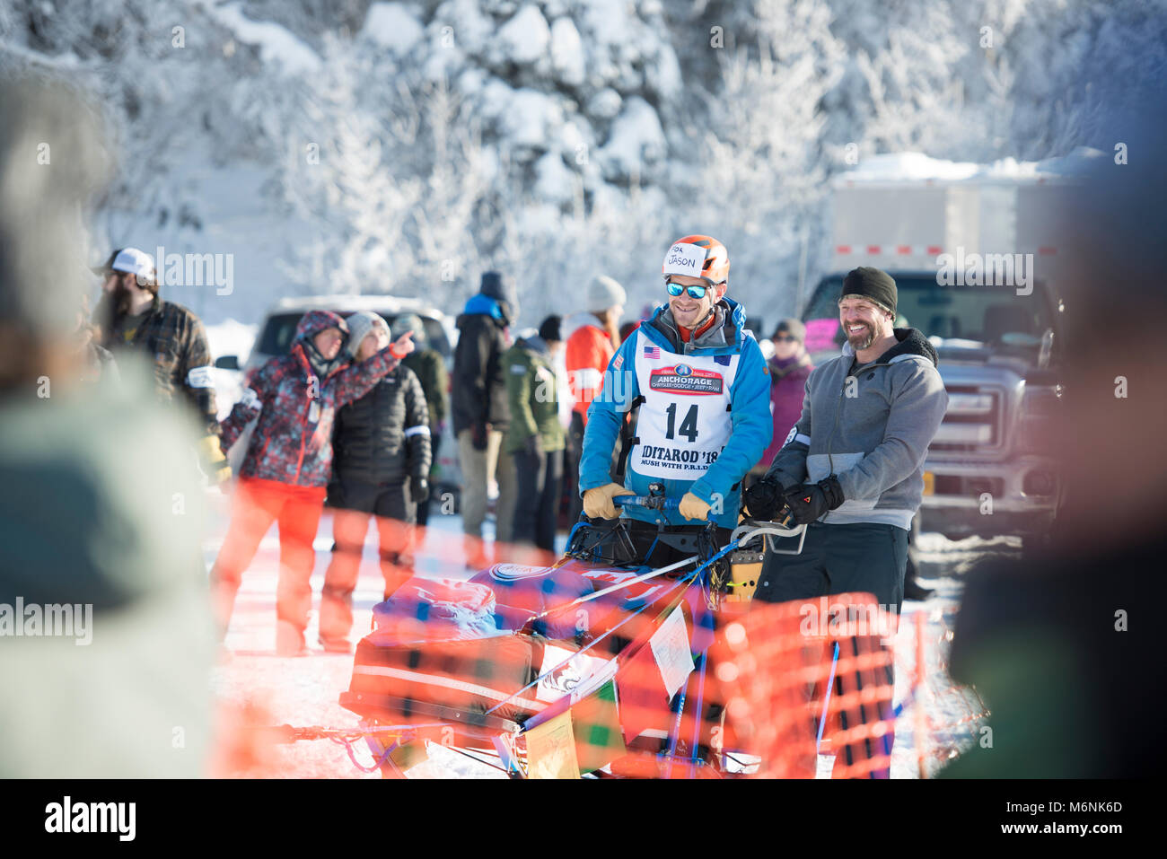 Willow, Alaska, USA. 4th Mar, 2018. Larry Daugherty of Eagle River, AK