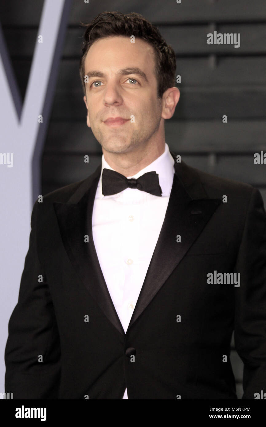B. J. Novak attending the 2018 Vanity Fair Oscar Party hosted by