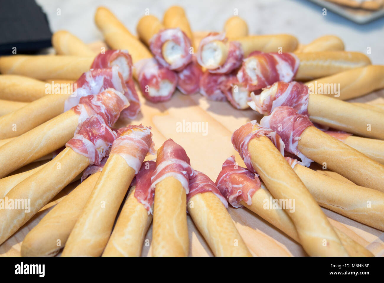 ham typical Italian dishes and products traditional Italian cuisine Stock Photo