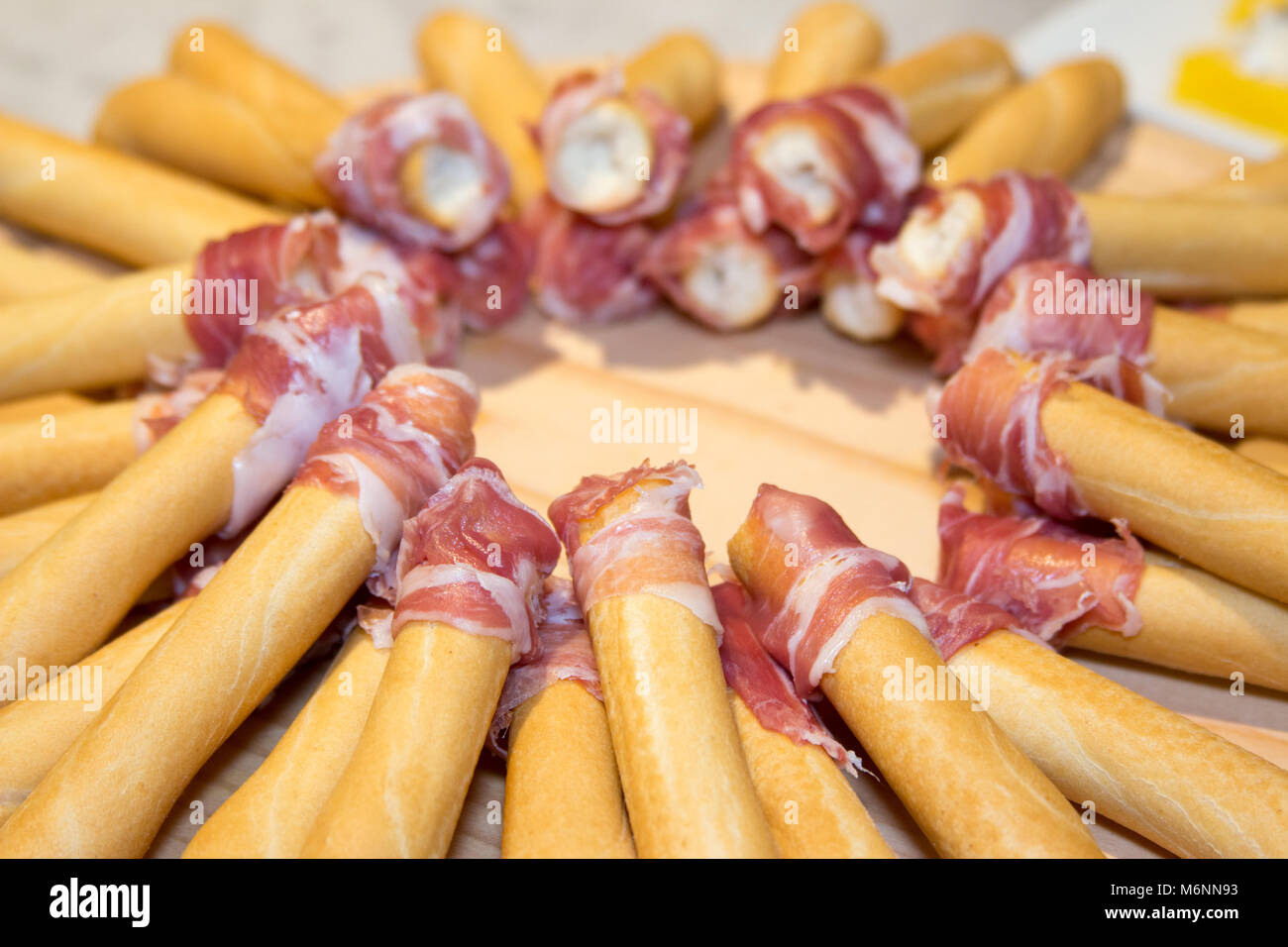 ham typical Italian dishes and products traditional Italian cuisine Stock Photo