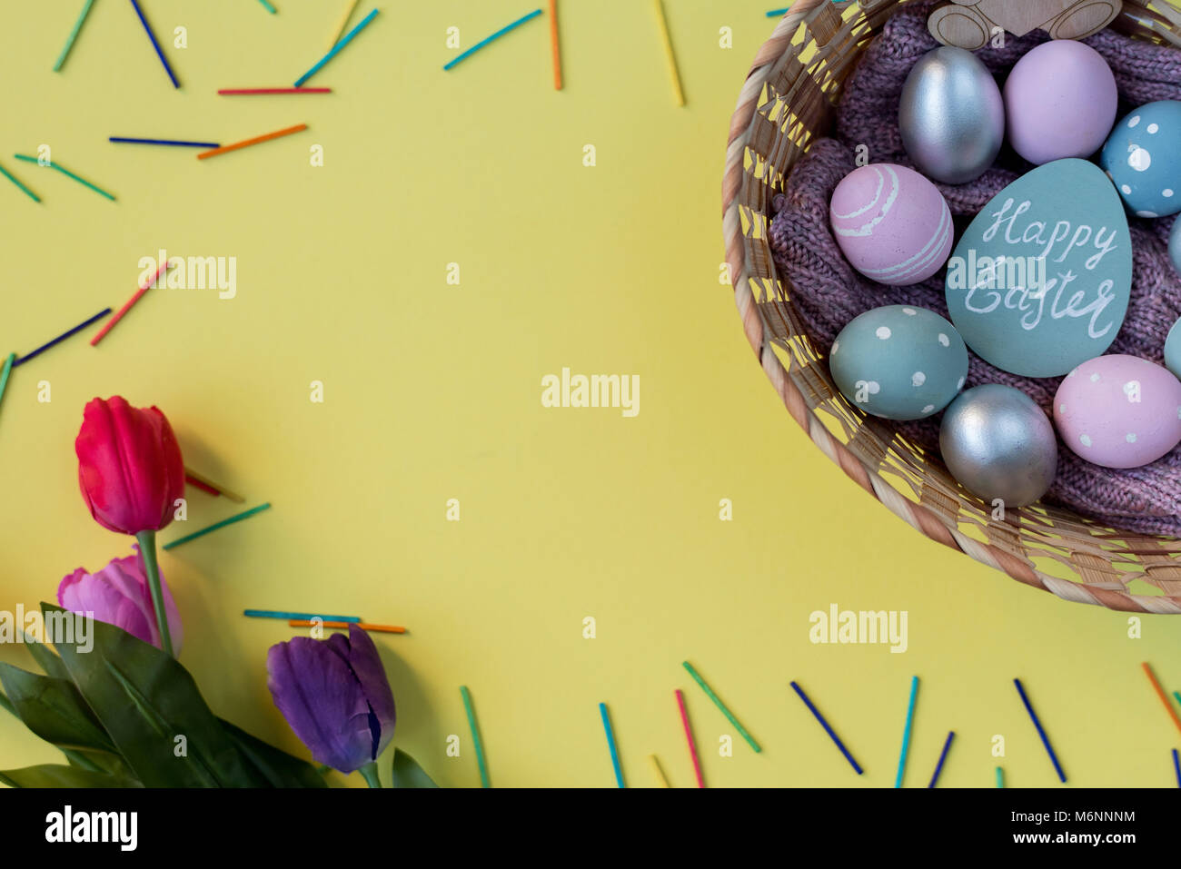 Happy Easter Background Stock Photo
