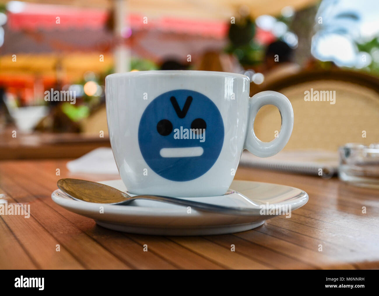 Coffee break time in a local Spanish cafe Stock Photo Alamy