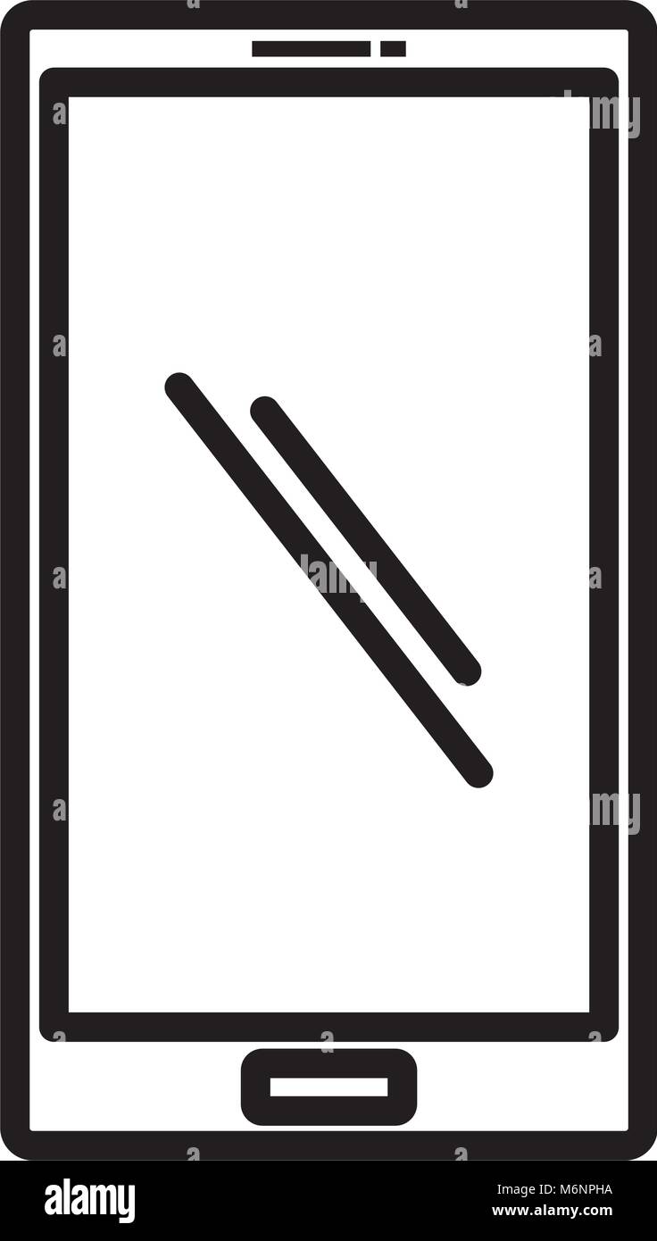 smartphone device isolated icon Stock Vector Image & Art - Alamy