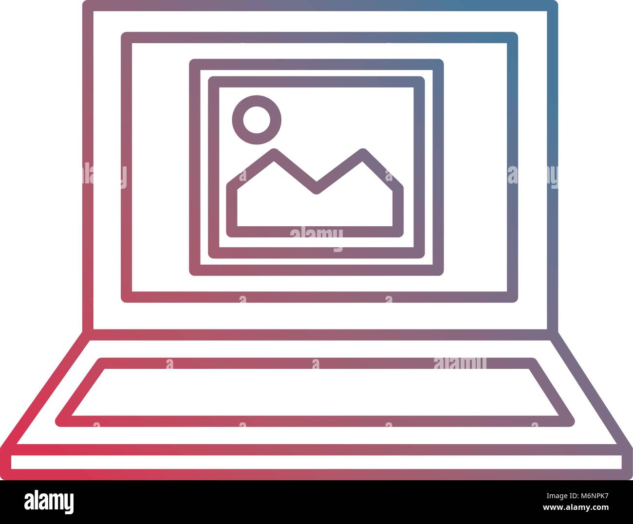 laptop computer with picture Stock Vector Image & Art - Alamy