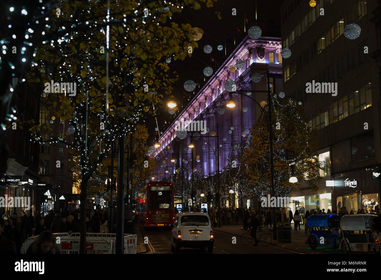 Oxford Street Christmas lights Stock Photo Alamy