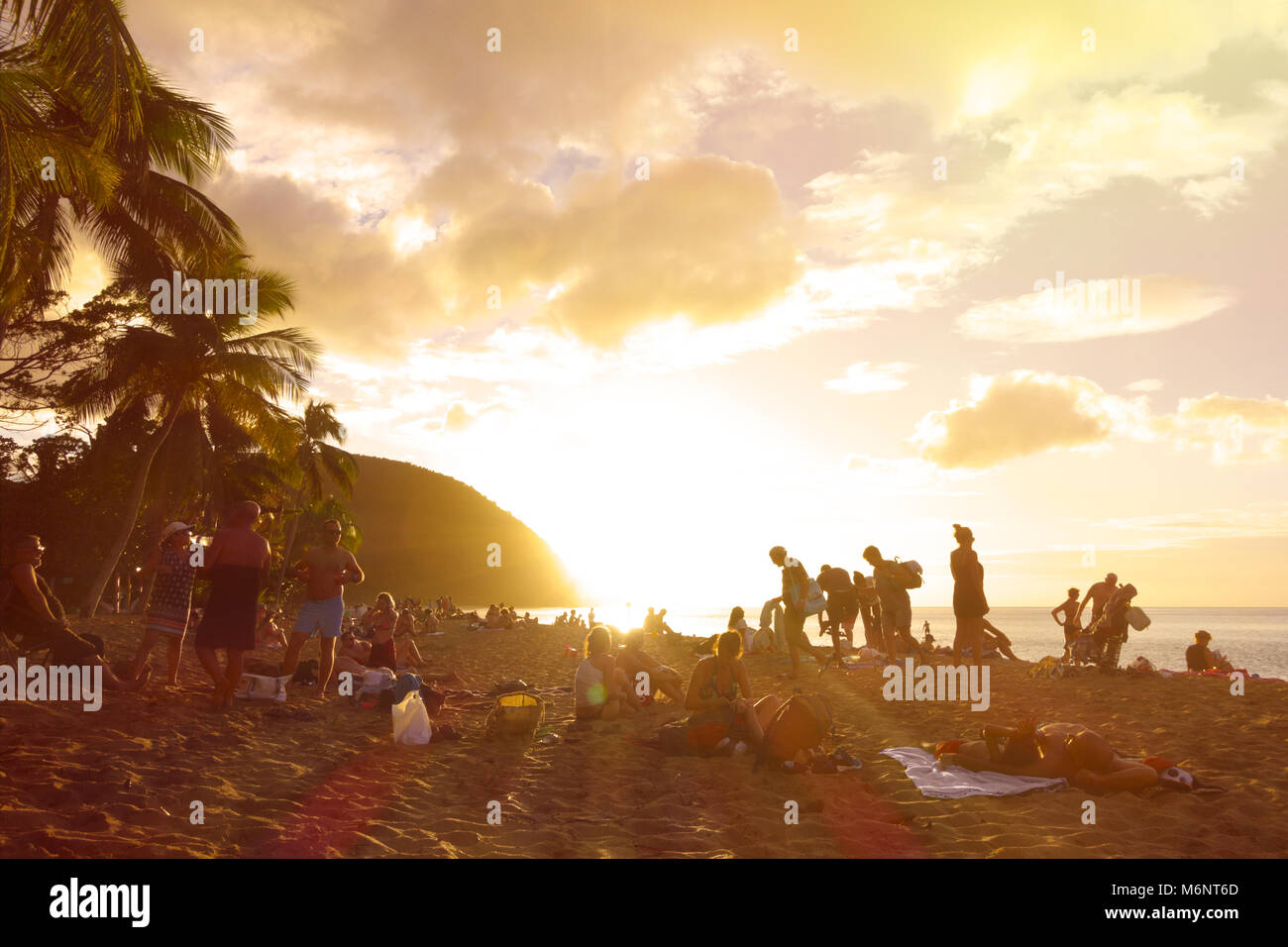 Sunset At Grande Anse Plage Near Deshaies Guadeloupe