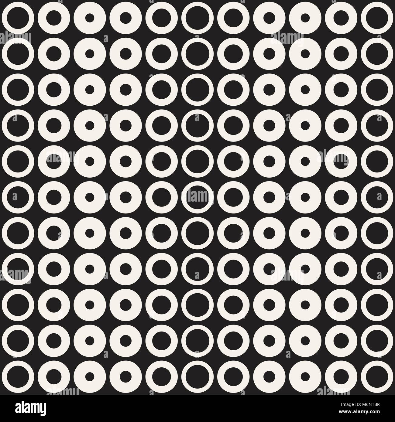 Halftone circles vector seamless pattern. Abstract geometric texture ...