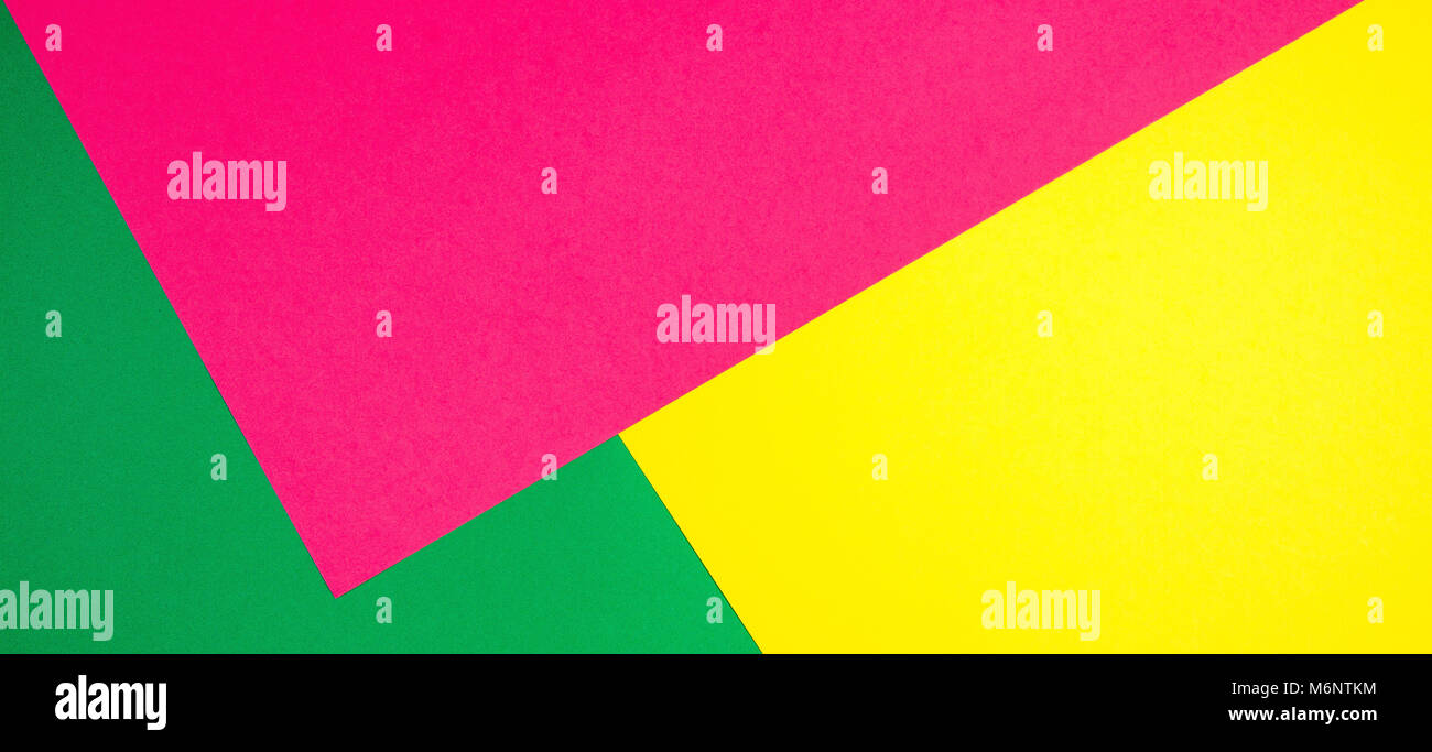 Color papers geometry flat composition banner background with yellow ... Color papers geometry flat composition banner background with yellow ...
