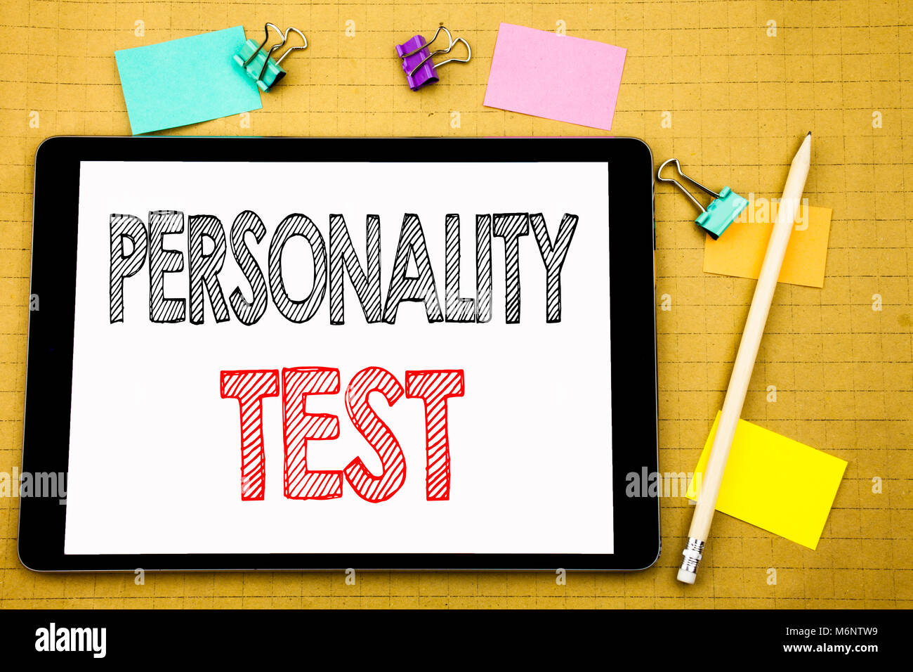 Word, writing Personality Test. Business concept for Attitude