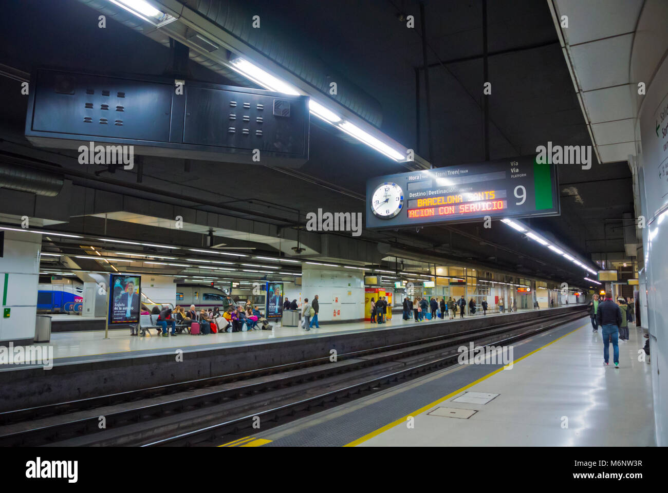 Sants, main railway station, Barcelona, Catalonia, Spain Stock Photo
