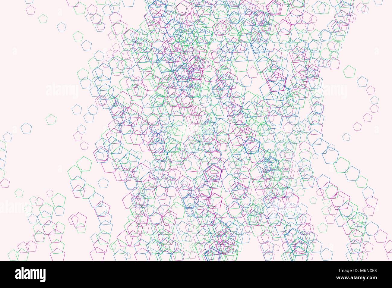 Color abstract pentagon pattern generative art background. Vector ...