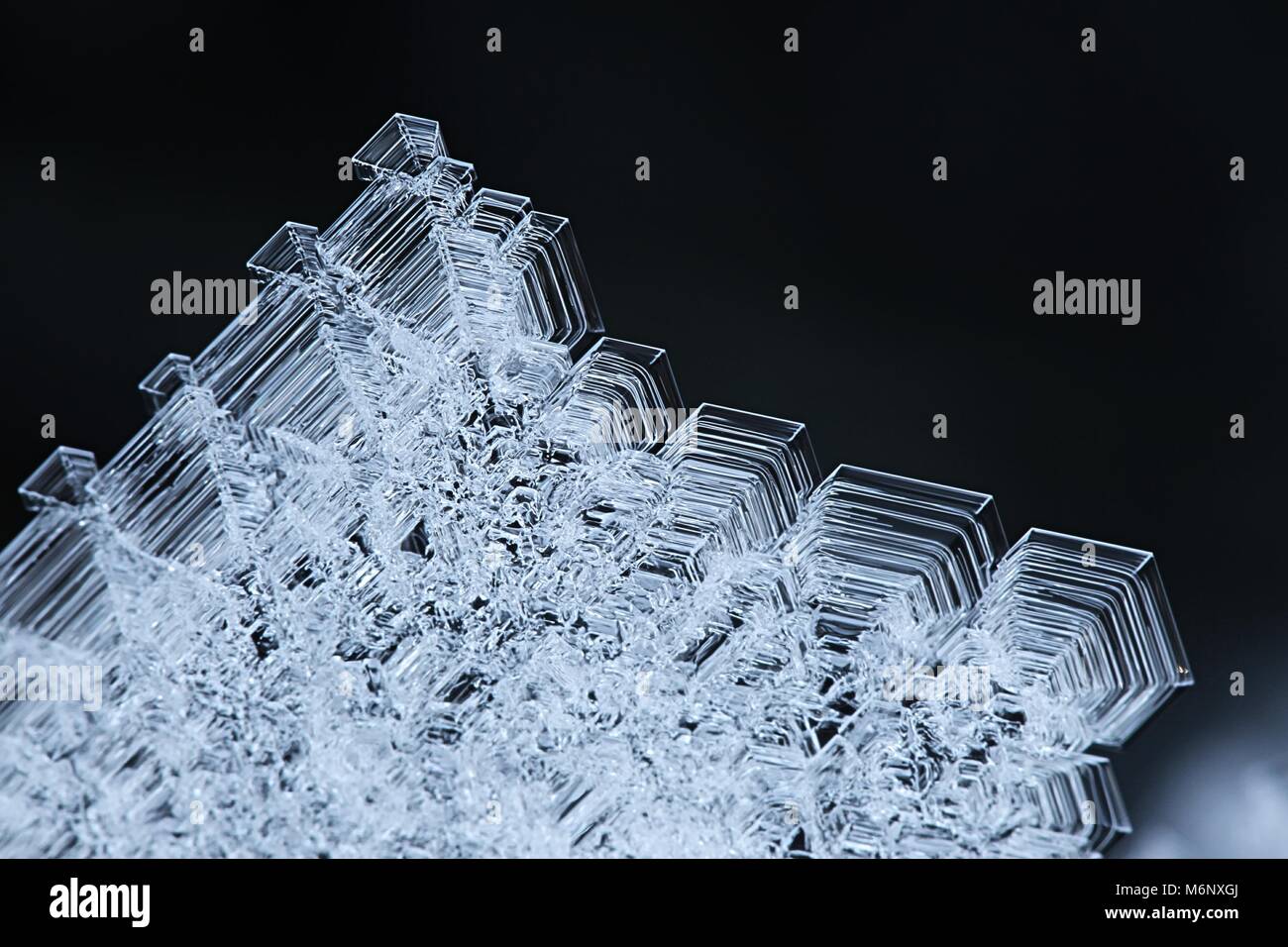 Ice crystal, a macro image Stock Photo