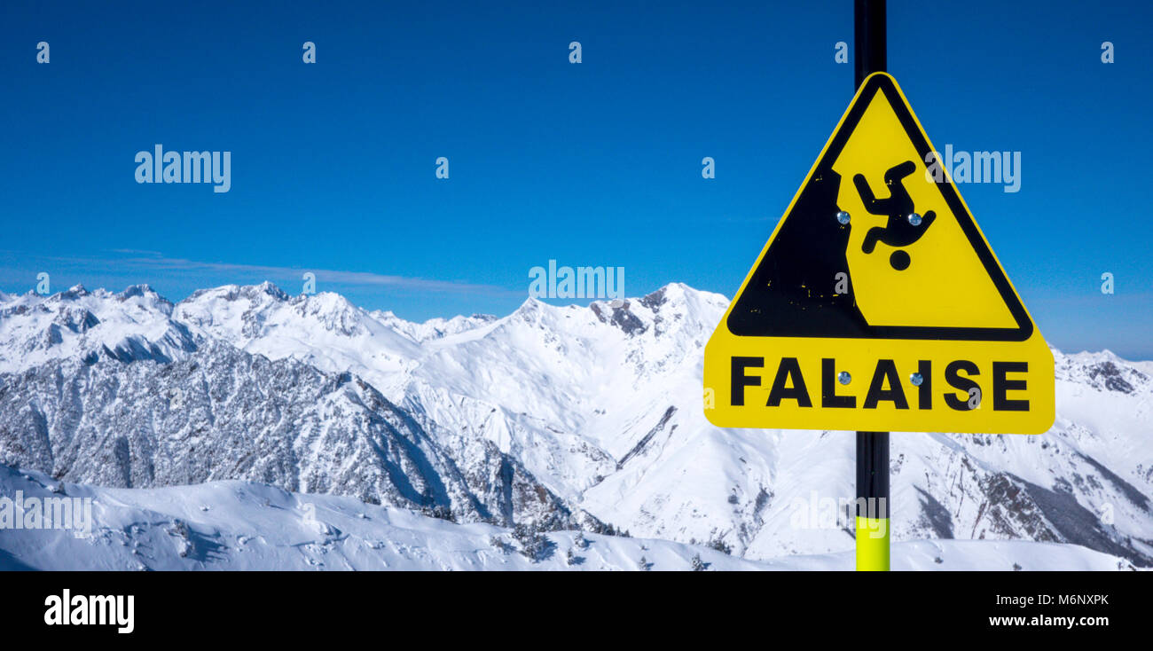 Winter mountains panorama with ski slopes, Bareges, Pyrennees, France ...