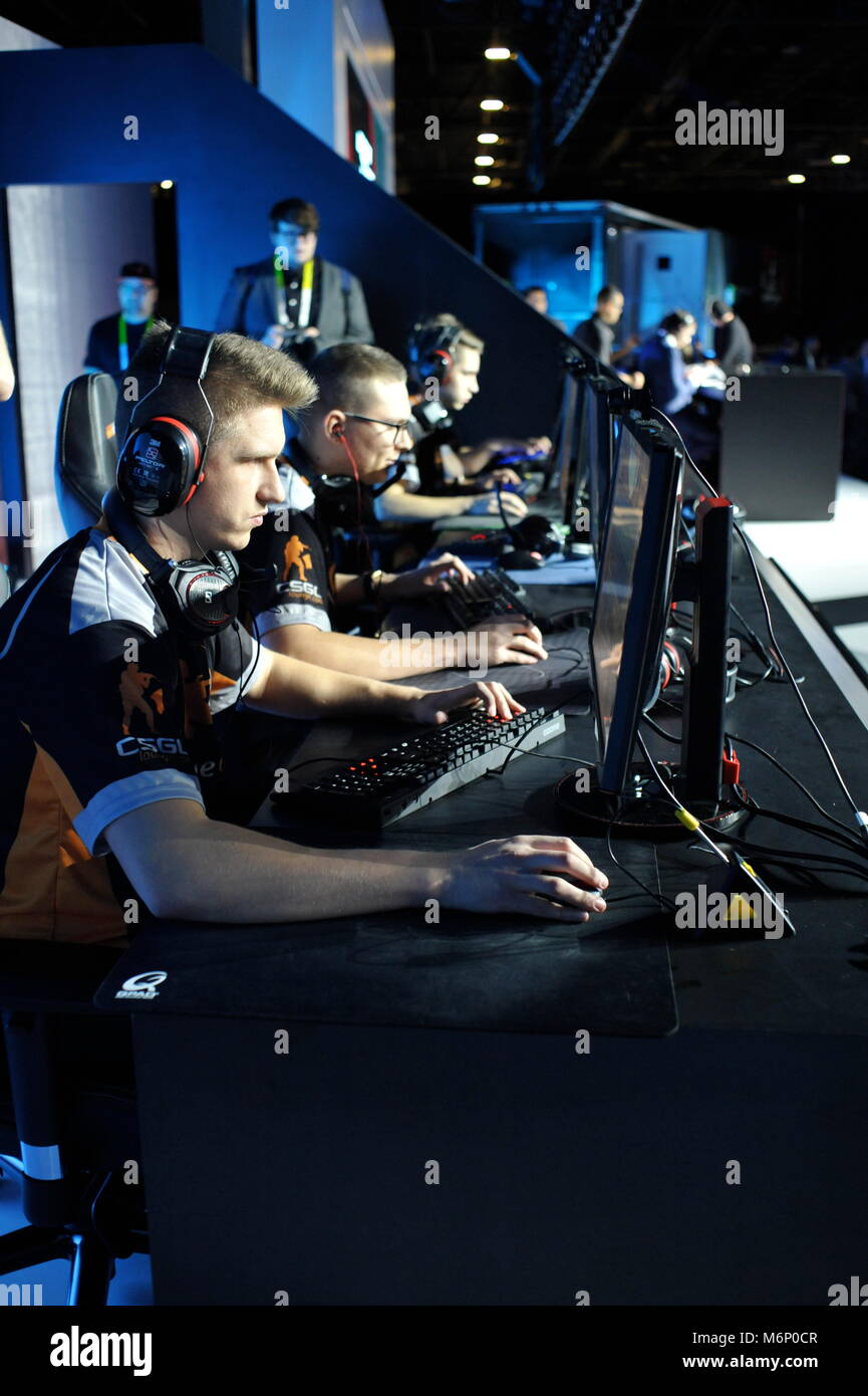 Popular eSports competition, with players concentrating on stage during the  Counter-Strike (CSGO) at CES (Consumer Electronics Show) in Las Vegas Stock  Photo - Alamy