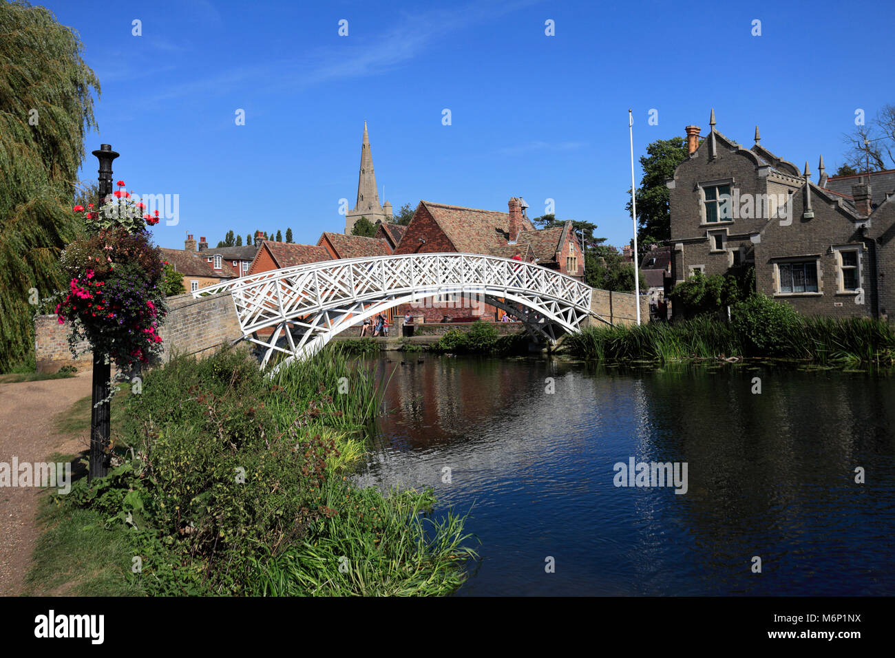 Footbridge over the river Great Ouse, Godmanchester town