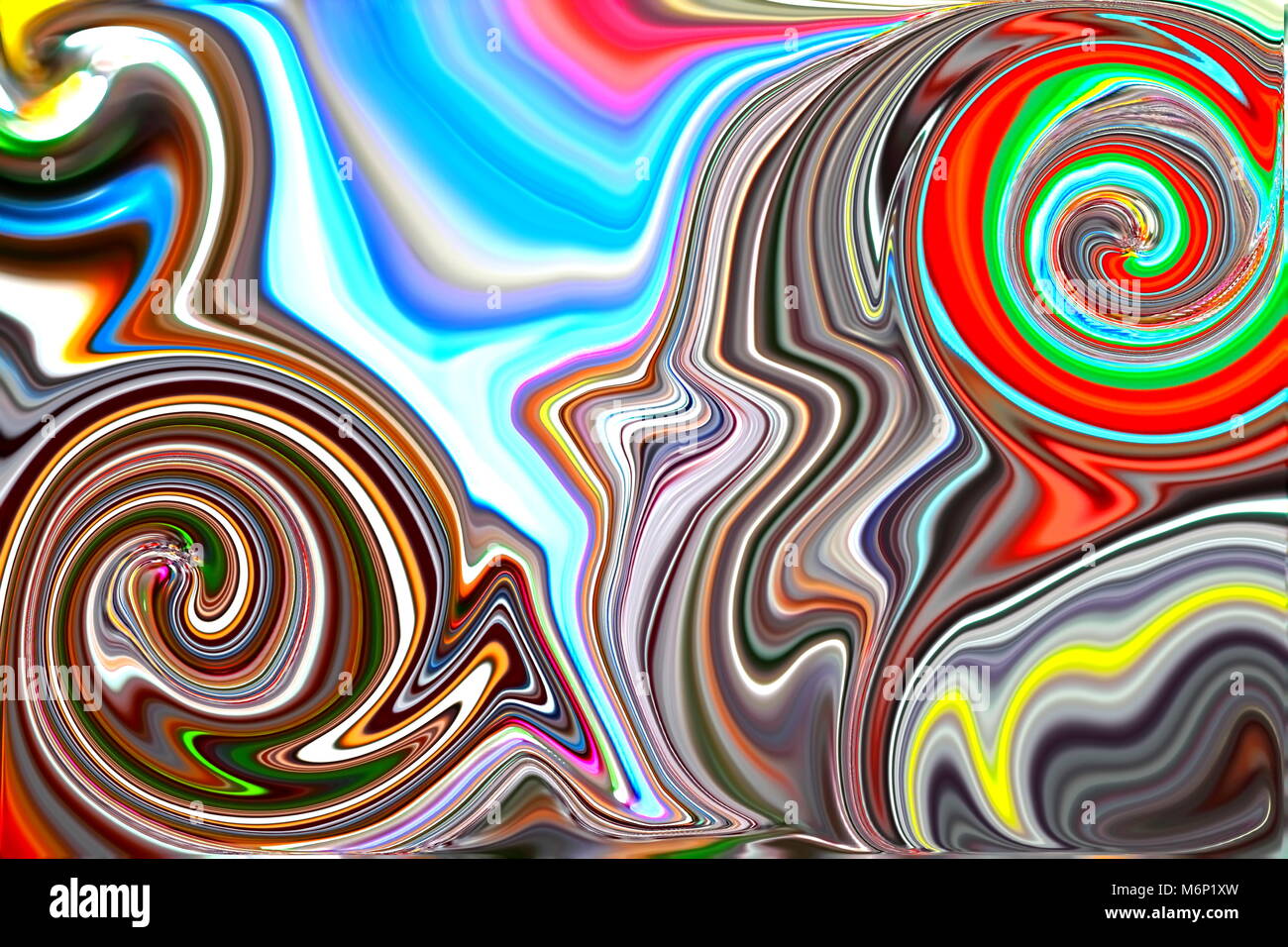 Bright fancy swirls and frilles . Stock Photo