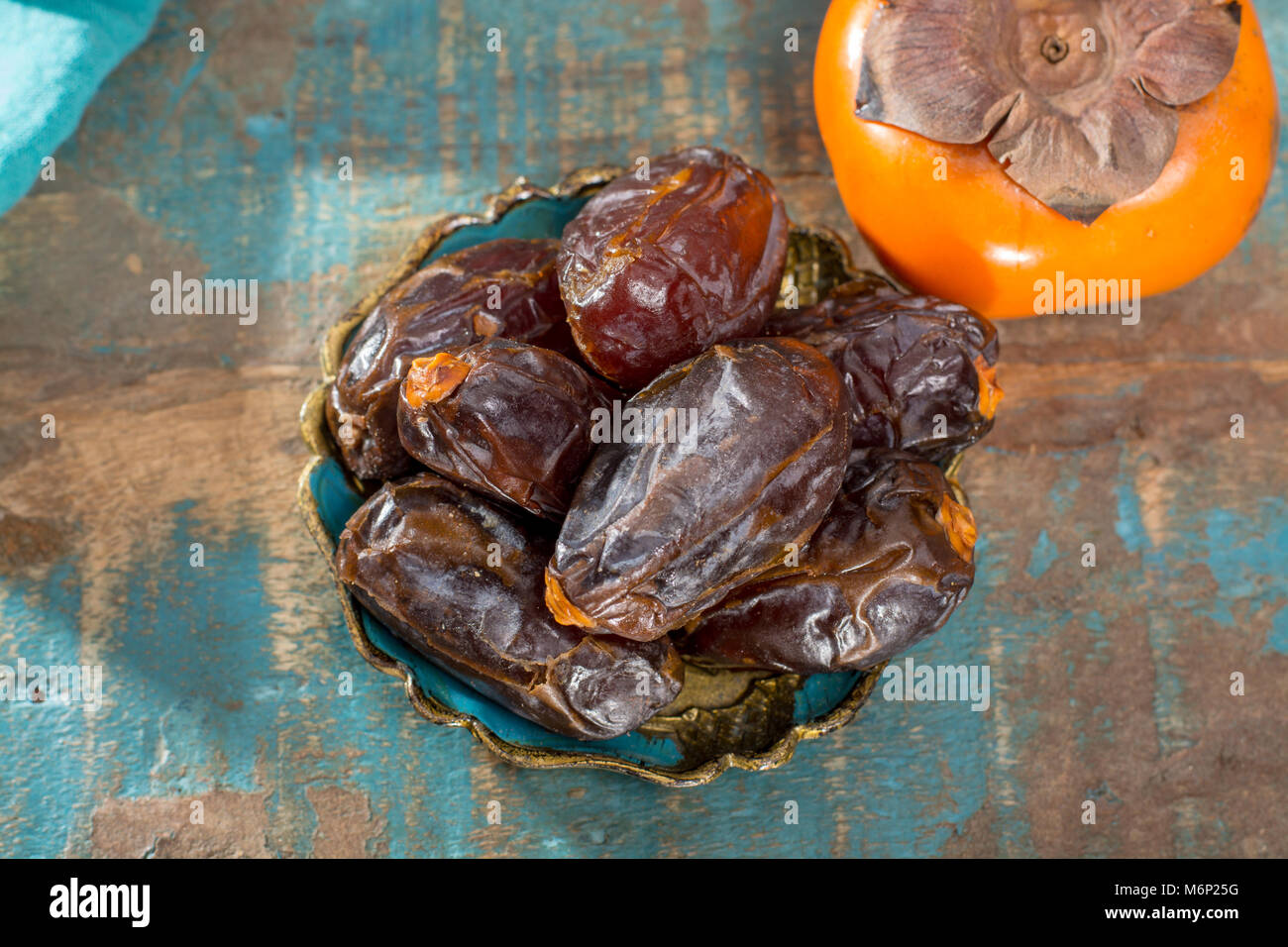 Traditional Middle East dessert, healthy food, big medjool dates fruits
