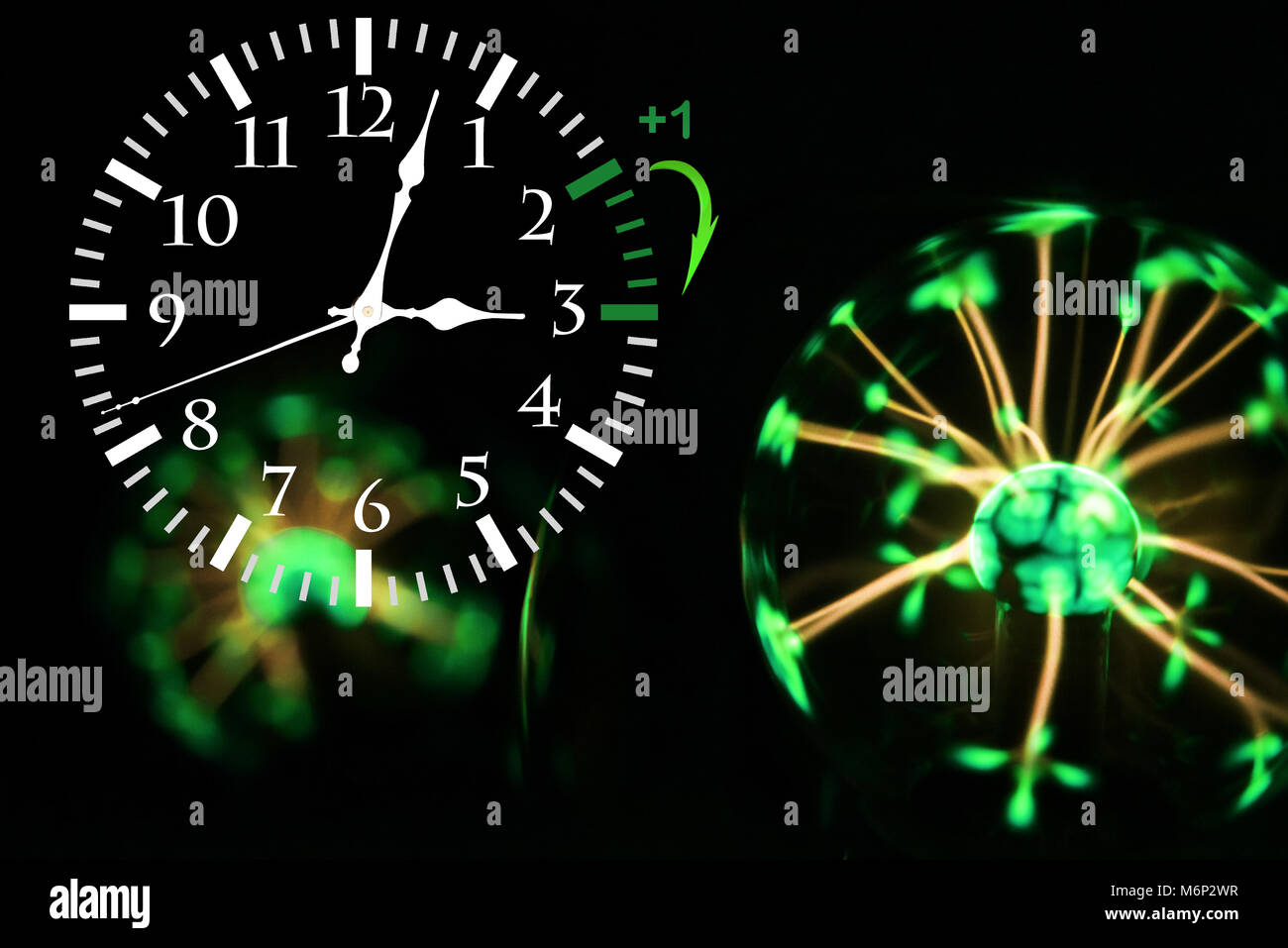 Daylight Saving Time. DST. Wall Clock going to winter time. Turn time