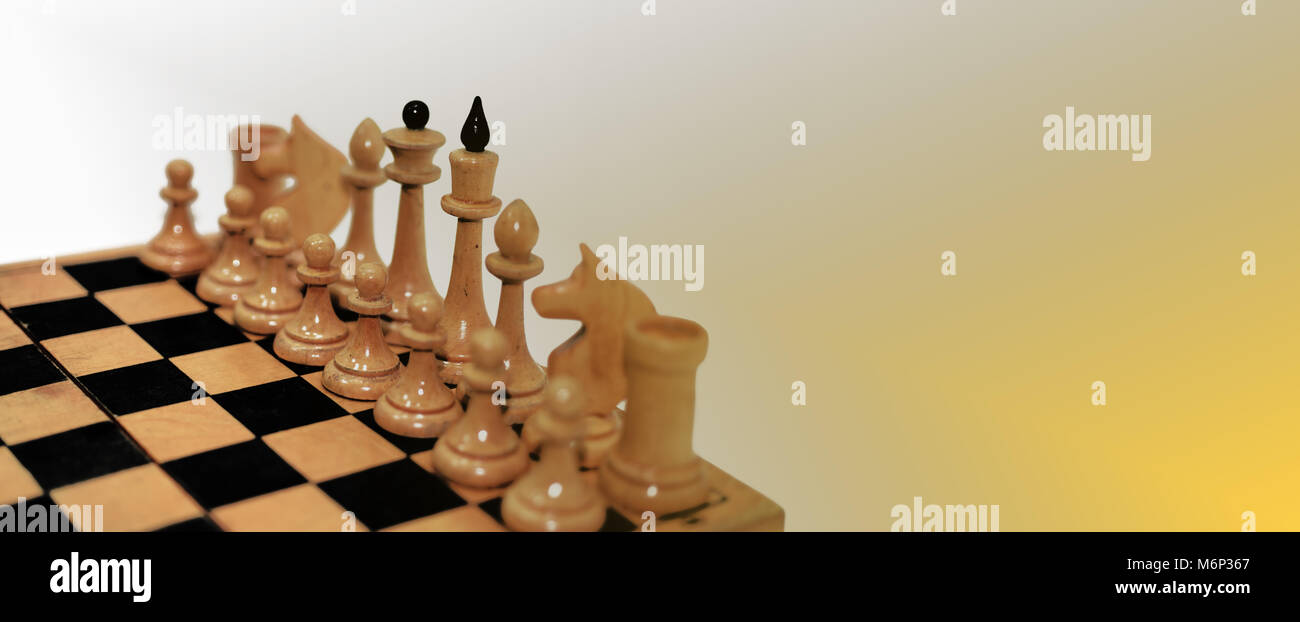 Abstract Composition Of Chess Figures Isolated On White Background