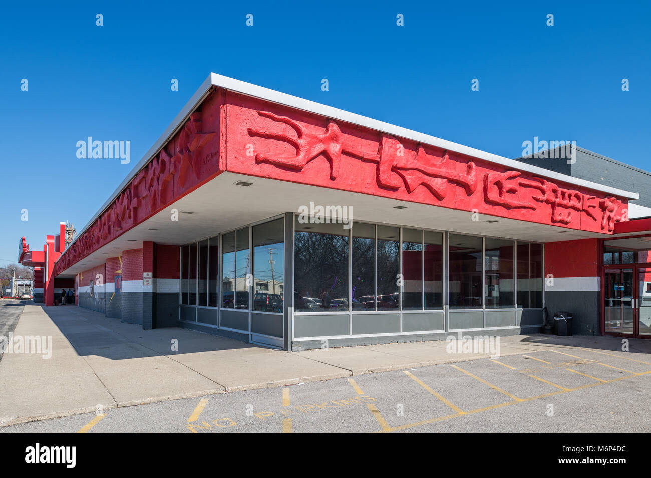 Mid century bowling alley in River Grove Stock Photo Alamy