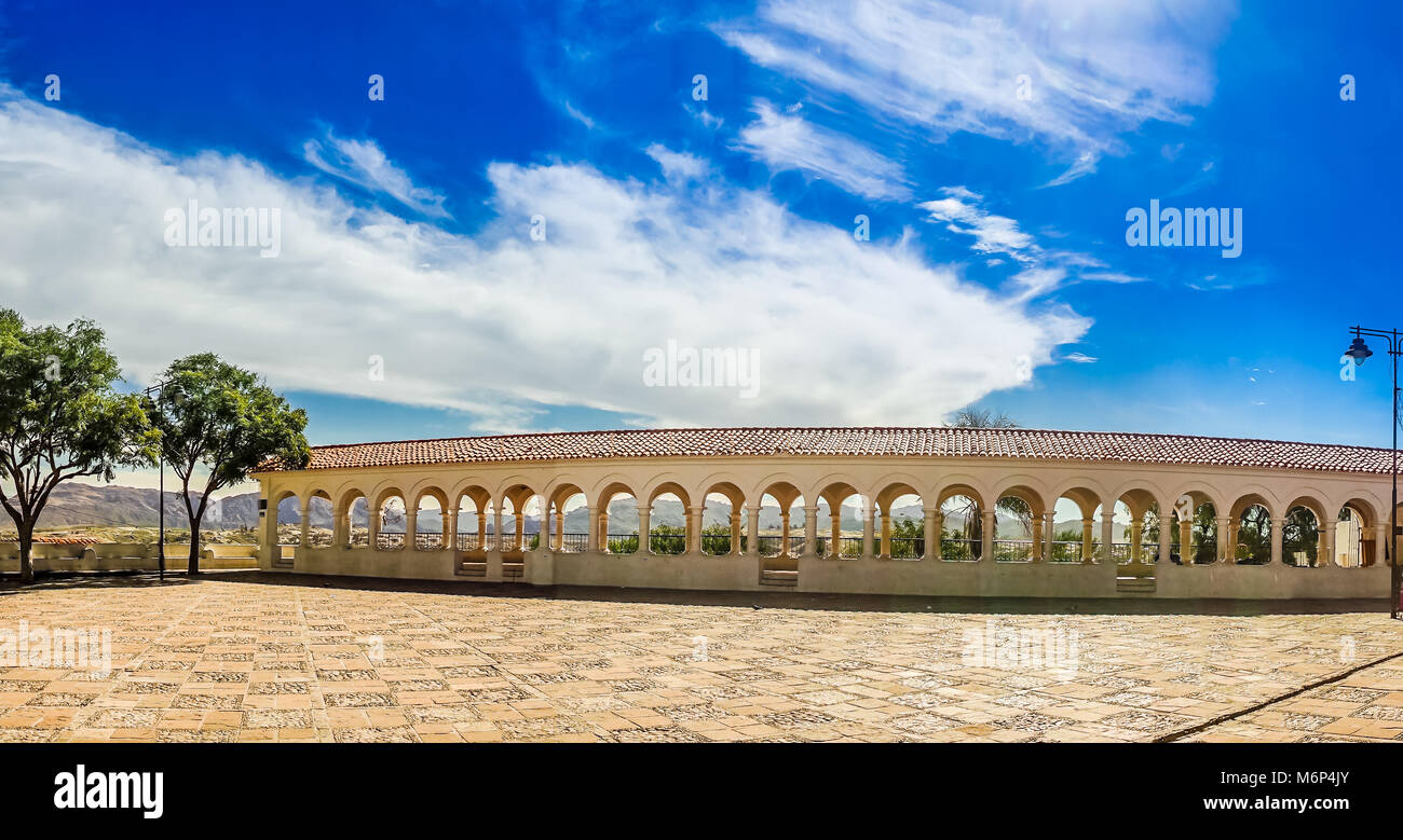 View on Square in Sucre by Monastery de La Recoleta in Bolivia Stock Photo